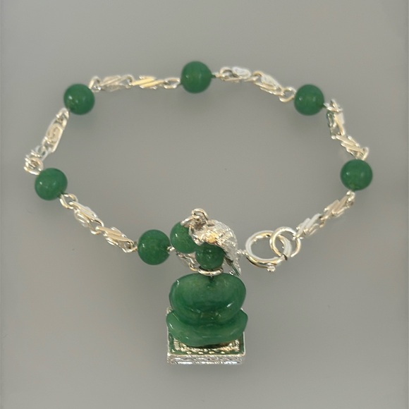 925 silver bracelet aventurine stone - Picture 2 of 10